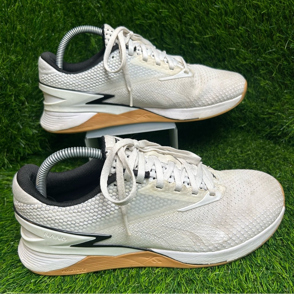 Reebok Nano X3 Mens Training Shoes White Black Gum HP6074 Size 8
